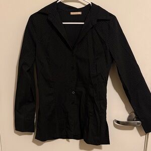 Forever 21 Black and White Pinstripe Shirt